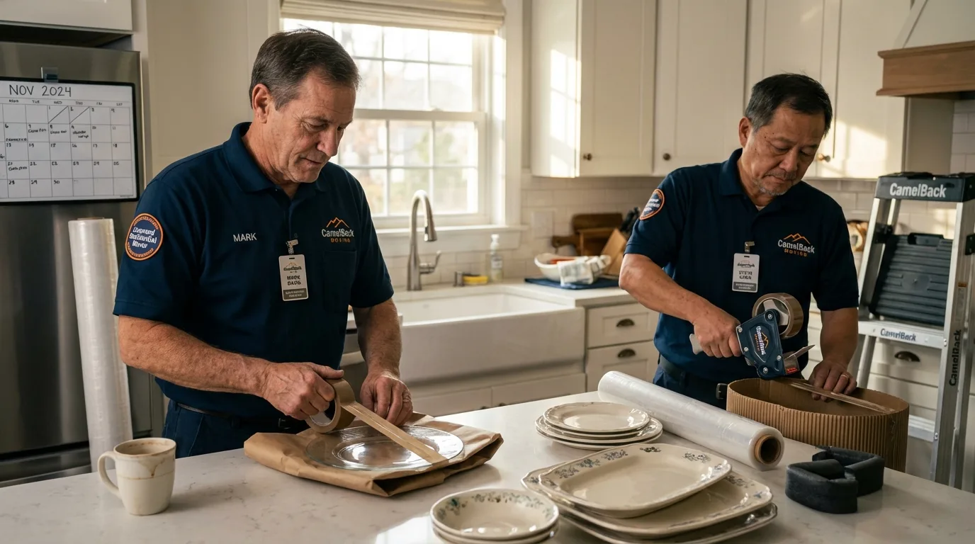 Professional crew packing kitchen dishware in Jacksonville, AR